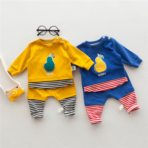 Ensemble bébé décontracté de dernière génération, design coréen, en deux pièces, adapté à l'automne et à l'hiver - Product Image 1