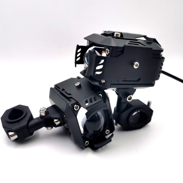 2024 New 12V Cool Multifunction Motorcycle Auxiliary Spotlight 80W 9600LM Fog Light 6 Lighting Modes Light Lighting Systems