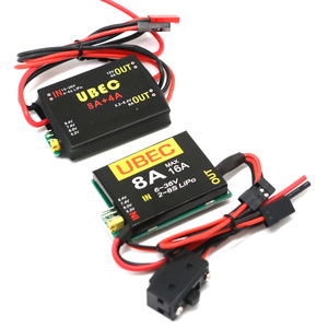 2S-8S 6-36V UBEC-8A BEC 듀얼 UBEC 8A/16A 5.2V/6.0V/7.4V/8.4V 서보 별도 전원 공급 장치 RC 자동차 고정 날개 비행기 로봇 암