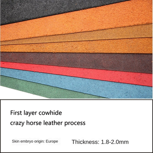 Cuir véritable vintage Crazy Horse, cuir de vachette pleine fleur, cuir tanné à l'huile, 2,0 mm, 20-25 pieds carrés - Product Image 2