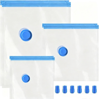 Sacs de compression de voyage écologiques Z-PA+PE, capacité 0-0,5L, pour vêtements, sacs de rangement sous vide pour valise
