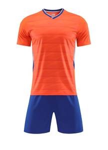 Nuevo diseño personalizado de alto rendimiento 100% poliéster fútbol Jersey sudor absorbente sublimación impresión fútbol Jersey traje - Product Image 3