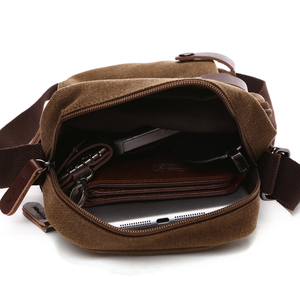 Portafoglio da viaggio da <span class=keywords><strong>uomo</strong></span> in tela retrò personalizzato all'ingrosso <span class=keywords><strong>borsa</strong></span> a tracolla portatile da <span class=keywords><strong>uomo</strong></span> con una spalla di moda - Product Image 6