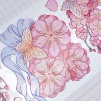 Individuelles Blumenmuster Transparentes PET-Dekorationsband Kundenspezifischer Druck 3D-Kristalltinte PET-Band