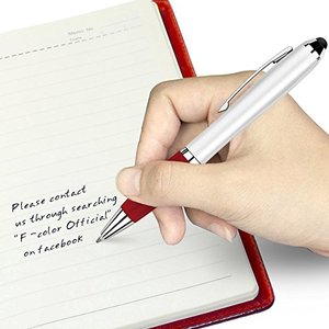 2 in 1 Stylus Touch Tip Click Plastic Ballpoint <b>Pen</b> With Rubber Grip, Multi Color <b>Retractable</b> Advertising Touch Screen Penn - Product Image 4
