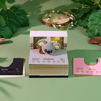 Bloc-notes 3D Koala mignon, calendrier hebdomadaire, bloc-notes en papier découpé, décoration de bureau, papeterie animale, cadeau d'anniversaire de luxe pour enfants