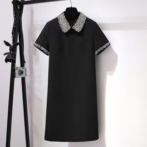 <span class=keywords><strong>Robe</strong></span> Courte Noire et <span class=keywords><strong>Blanche</strong></span> à Col Strass pour Femme, Manches Courtes, Coupe <span class=keywords><strong>Droite</strong></span>, Décontractée, pour Soirée, Élégante, Luxe, Cocktail, <span class=keywords><strong>Robe</strong></span> <span class=keywords><strong>Droite</strong></span> - Product Image 3