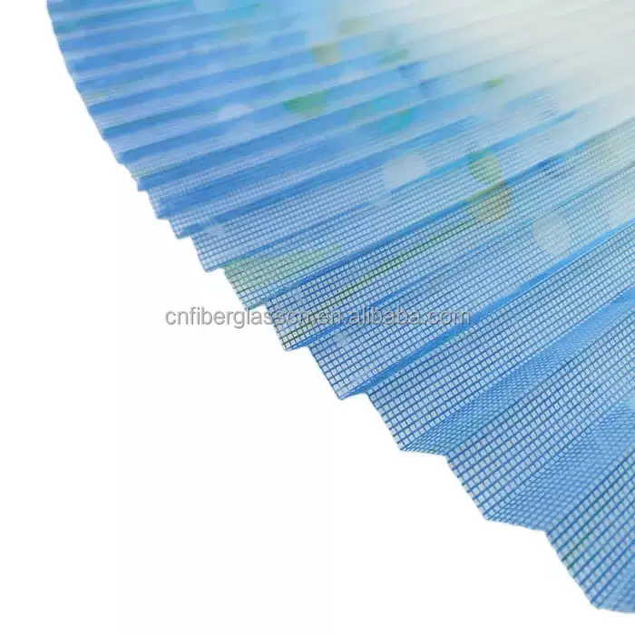 Usine Étanche imprimé maille plissée impression colorée plisse moustiquaire treillis métallique pliant moustiquaire