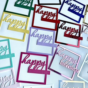 ของตกแต่งเค้กวันเกิดอะคริลิคลายฮันนี่แอนด์สวีทเนส หนา 1.3 มม. หลายสี - Product Image 2