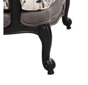 Europese Stijl Bloemen Gestoffeerde Fauteuil Stoel Ottomaanse Massief Houten Frame Accent Fauteuil Voetenbank Vintage <span class=keywords><strong>Chaise</strong></span> <span class=keywords><strong>Lounge</strong></span> - Product Image 6