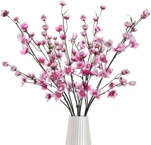 Venta al por mayor de fábrica: Arreglo floral realista de margaritas, delicadas ramas largas, sauce de nieve flotante y rosas de seda para decoración de sala de reuniones y Pascua. - Product Image 1