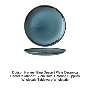 Assiette à dessert Harvest Blue Ø 21,7 cm en céramique décorée à la main Dudson - Product Image 2