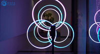 Anneau de moteur rotatif à 360° avec contrôle DMX512 pour spectacles de scène, parcs extérieurs, éclairage de scène à tube LED, équipement d'éclairage de scène DMX