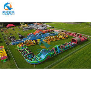 Grand jeu compétitif <span class=keywords><strong>de</strong></span> course d'obstacles gonflable commercial en PVC 5K pour adultes; <span class=keywords><strong>Château</strong></span> gonflable pour parc d'attractions - Product Image 2