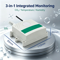Capteur NDIR de CO2, de température et d'humidité RS485 Modbus, montage mural, haute précision, longue portée, surveillance IAQ pour serres