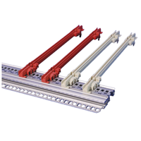 RDEKONO Schroff Guide Rail dengan Kode untuk Kotak Kontrol CompactPCI/ VME64x Plastik 160mm Lebar Alur 2mm Abu-abu Merah
