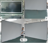 Pantalla de Proyección Telon de 120 Pulgadas 16:9, de Alta Calidad, Marco Fijo, Cristal Negro PET 3D 4K UST ALR, 266 Pulgadas, para Cine en Casa