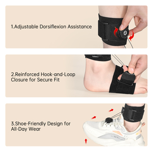 Có thể điều chỉnh Nylon mắt cá chân hỗ trợ thả chân cú đúp với Reel-dorsiflexion nâng lên chân thả cú đúp cho bảo vệ phục hồi chức năng - Product Image 4