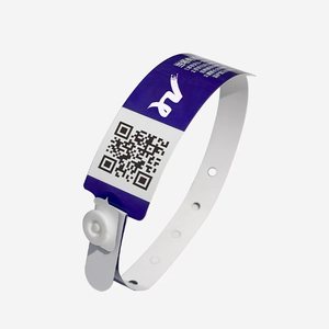 Pulseras Promocionales de Plástico Personalizadas con Arte Folclórico, Código QR, Logotipo, Resistentes al Agua, Impresión Serigráfica, Color Personalizado, Tamaño Personalizado, para Eventos de Moda - Product Image 1