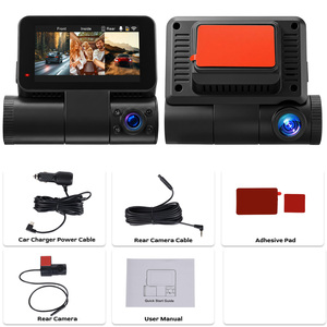 Caméra embarquée Podofo 3 pouces 4K à triple objectif avec GPS intégré, enregistrement en boucle Wi-Fi, vision nocturne, détection de mouvement - Fournisseur mondial en gros - Product Image 6