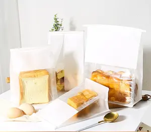 食品グレードのバッグトースト/ケーキ/パンペーパーバッグ包装、鉄線で縁を巻いた