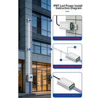 Fuente de Alimentación LED de Voltaje Constante con Garantía de 5 Años, IP67, Alto Factor de Potencia (PF>0.95), 36w, 60w, 100w, 150w, 200w, 300w, 400w, Controlador LED con PFC
