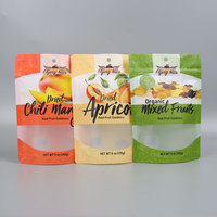 Food Grade Custom Aluminiumfolie 200G Gedroogd Fruit Zak Matte Stand-Up Mylar Tas Custom Moer Verpakking Met Ritssluiting Vochtbestendig
