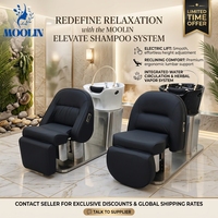Matériel de salon de coiffure MOOLIN, lit de lavage de cheveux électrique avec tête relevable, chaise de lavage de cheveux intelligente rotative haut de gamme pour la coiffure