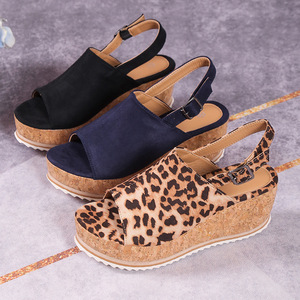 <span class=keywords><strong>Sandales</strong></span> compensées confortables pour femmes et dames, collection été 2025 – Chaussures décontractées de plage à plateforme - Product Image 4