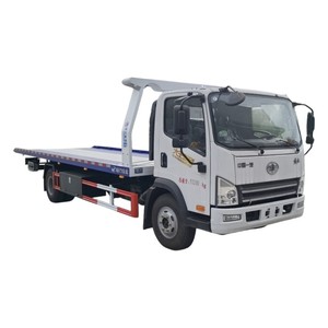 Small FAW 4x2 <b>Flatbed</b> Tow <b>Truck</b> 3 Ton 5 Ton Slidebed Wrecker Rollback Car Carrier for Sale - Product Image 1