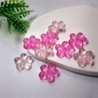 Cabochons plats en résine de fleurs de cerisier roses de 19 mm pour la fabrication de bijoux, l'artisanat DIY, le slime, les accessoires kawaii