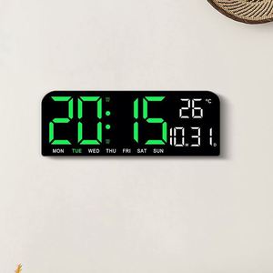 Nouvelle horloge de bureau numérique à grand écran LED à quartz, triple alarme avec contrôle d'intensité à 3 niveaux, design Art Déco - Product Image 4