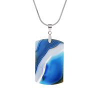Pendentif rectangulaire en agate multicolore, bijoux en pierres précieuses naturelles