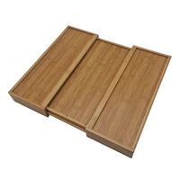 Organisateur de tiroir de cuisine rétractable en bambou, style nordique, pour rangement de couteaux et fourchettes, idéal pour la vente en gros transfrontalière