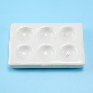 Placa de reacción de porcelana, placa colorimétrica de 6 celdas, equipo de laboratorio químico, consumibles de laboratorio para escuelas secundarias. - Product Image 2