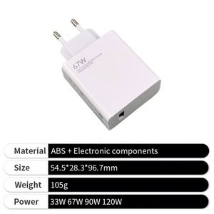 2026 67W European <b>Plug</b> Fast Charging Portable White Compact <b>Charger</b> for Wholesale - Product Image 5