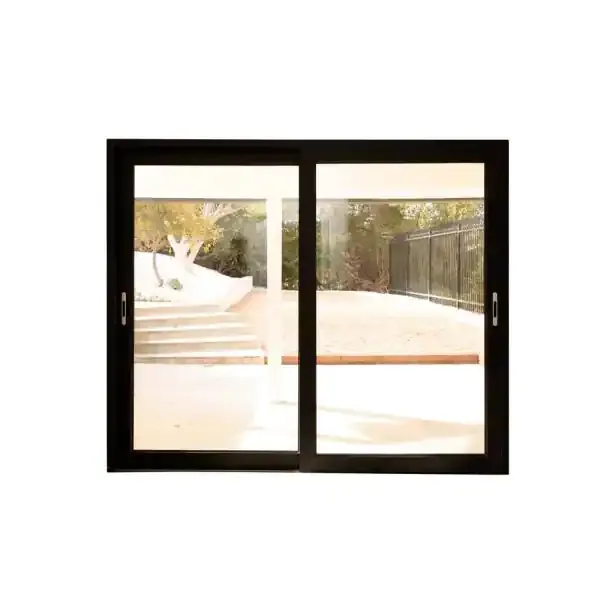 North American Standard NFRC Narrow Frame Glass Thermal Break Black Aluminum Sliding Window