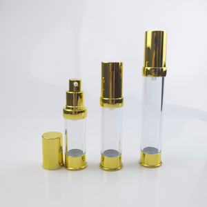 Wholesale 15ml 30ml 50ml Slik-screen Printing Gold <b>Pink</b> Silver <b>Glitter</b> Serum Airless Bottle with Pump Sprayer - Product Image 1