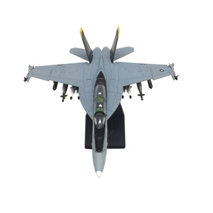 โมเดลเครื่องบินรบอเมริกัน F-18B สไตรค์ไฟท์เตอร์ ขนาด 1:100 ทำจากโลหะผสม บรรจุในกล่องสี - Product Image 2