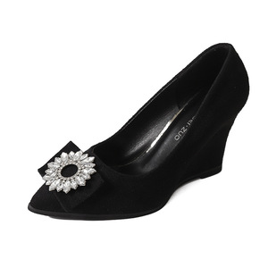 Nouvelles Chaussures Professionnelles à Talons Compensés et Bout Pointu pour Femmes, Grande Taille, Plateforme Style Européen et Américain, Bouche Peu Profonde, Pointure 43 - Product Image 6