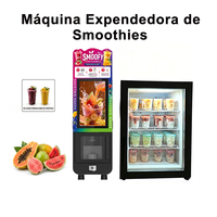 Distributeur automatique de smoothies sains et compacts avec pompe à eau intégrée et gobelets congélateurs pour fruits frais, idéal pour les cantines scolaires