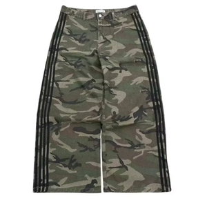 Jeans Baggy Retrò Y2K a Gamba Larga da Uomo, Pantaloni <span class=keywords><strong>Camouflage</strong></span> Ricamati a Righe Stile Harajuku, Alta Qualità, Hip Hop Streetwear - Product Image 1