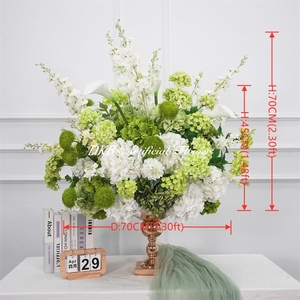 Wholesale Luxury <b>Artificial</b> 70 cm Green <b>Flower</b> Ball Table Centerpieces for Wedding Arrangements Decor - Product Image 2
