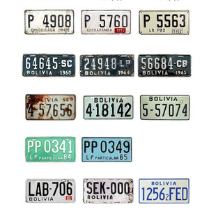 Placa de Matrícula Personalizada de Sublimación Directa de Fábrica, Placa de Matrícula con Número de Señalización de <span class=keywords><strong>Bolivia</strong></span> - Product Image 1
