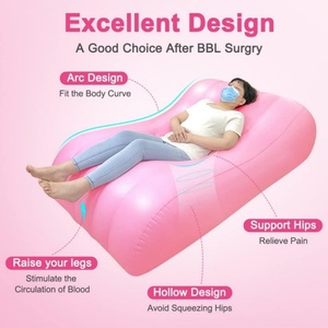 PVC Inflatable <b>Sofa</b> <b>Bed</b> Two Sizes BBL <b>Chair</b> After Surgery for Sleeping Inflatable Couch with Ottoman Blow up Lounge <b>Chair</b> - Product Image 6
