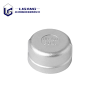 Bouchon de tuyau rond ANSI Standard SS304 1/2 pouce NPT, composant universel de pipeline, capuchon fileté en acier inoxydable 304 pour système CVC