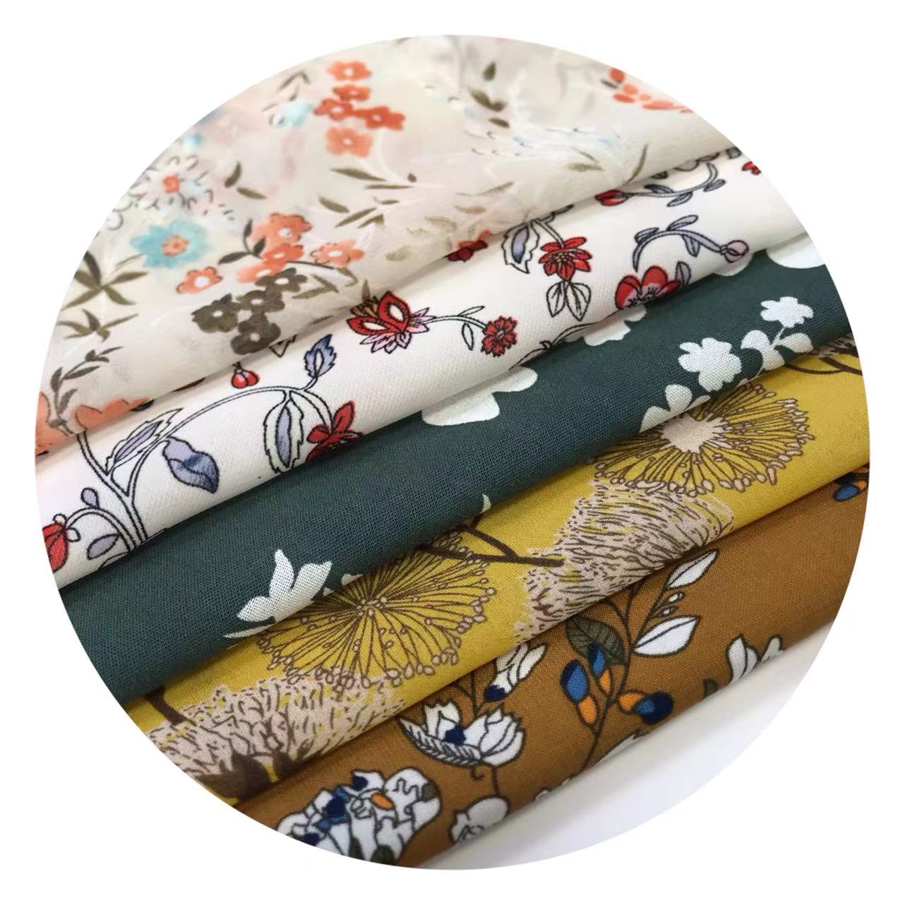 100% Printed Fabric 100% Polyester Printed Chiffon Beautiful Design Chiffon Fabric