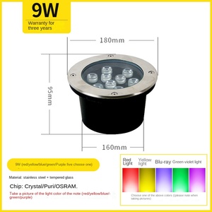 IP68 nouvelle conception piscine lumières 304 acier inoxydable Submersible blanc chaud LED sous-marin encastré lampe souterraine - Product Image 4