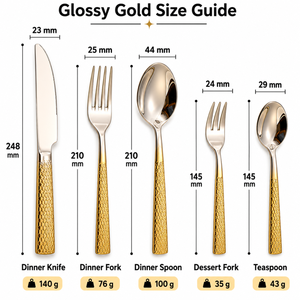 Wedding Royal Luxury Table Spoon Fork Steak Knife 18/10 304 Stainless Steel <b>Flatware</b> <b>Set</b> - Product Image 6