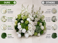 Arrangement floral de luxe vert et blanc pour mariage, fleurs artificielles vertes, boule de fleurs de lys blancs pour décoration de mariage